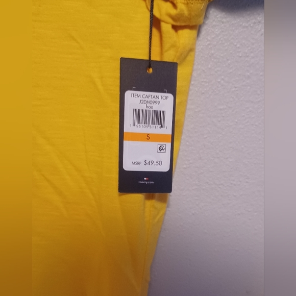 TOMMY HILFIGER Women's Sunflower Cotton Caftan Split-Neck T-Shirt Small NWT - Picture 8 of 10
